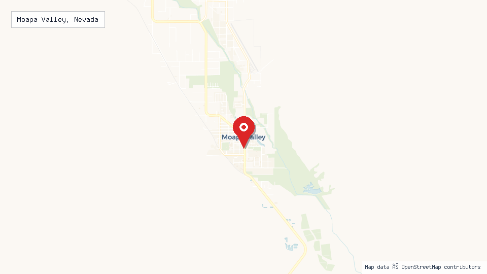 Street map of Moapa Valley, Nevada with location pin