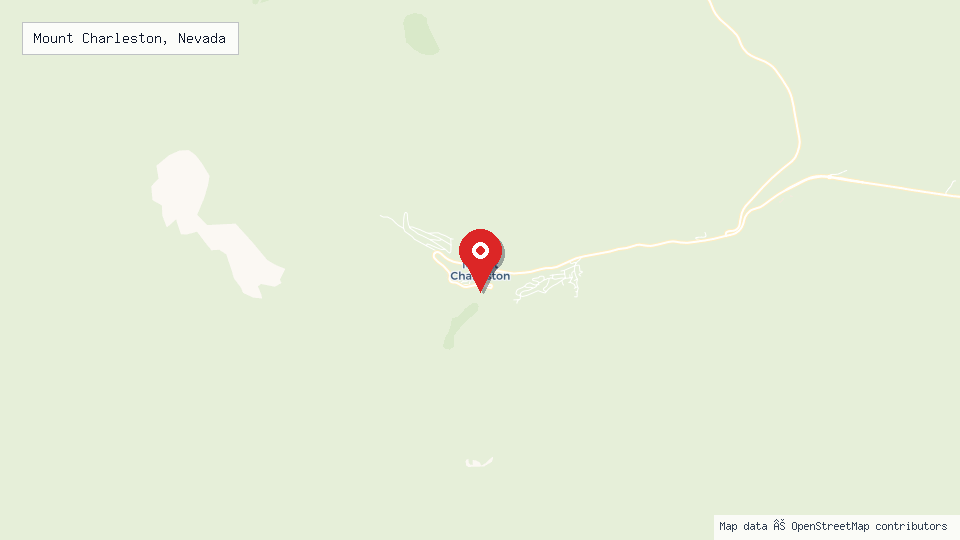 Street map of Mount Charleston, Nevada with location pin