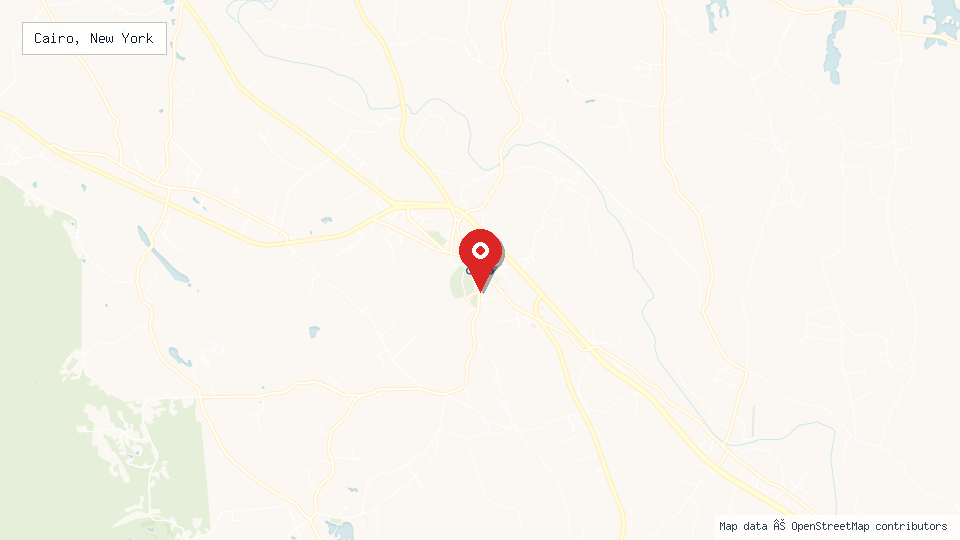 Street map of Cairo, New York with location pin