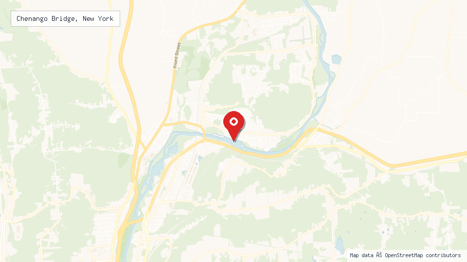 Street map of Chenango Bridge, New York with location pin