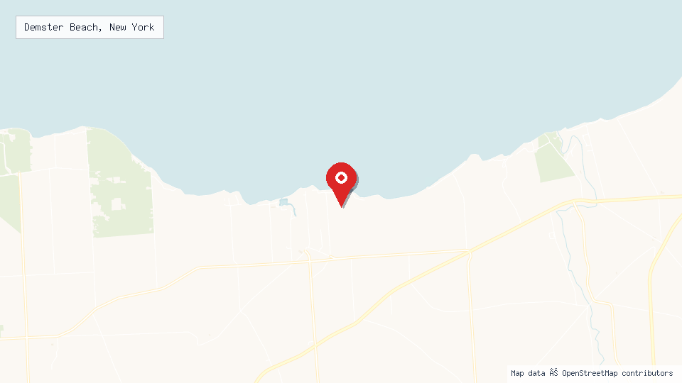 Street map of Demster Beach, New York with location pin