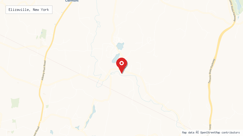 Street map of Elizaville, New York with location pin