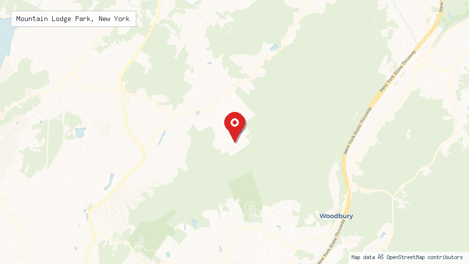 Street map of Mountain Lodge Park, New York with location pin