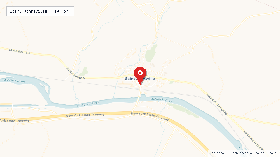 Street map of Saint Johnsville, New York with location pin