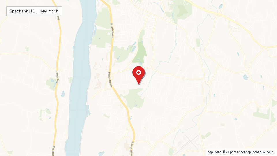 Street map of Spackenkill, New York with location pin