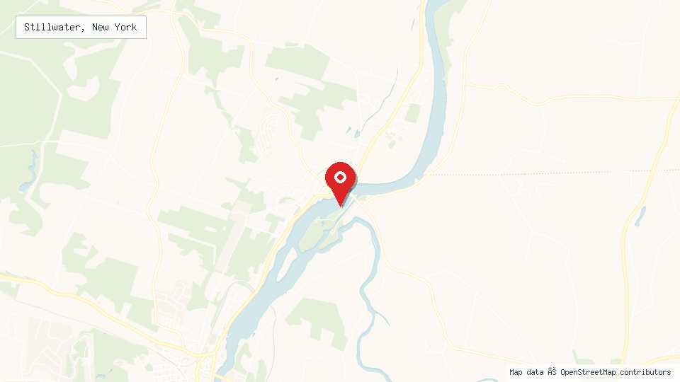 Street map of Stillwater, New York with location pin