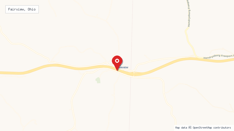 Street map of Fairview, Ohio with location pin