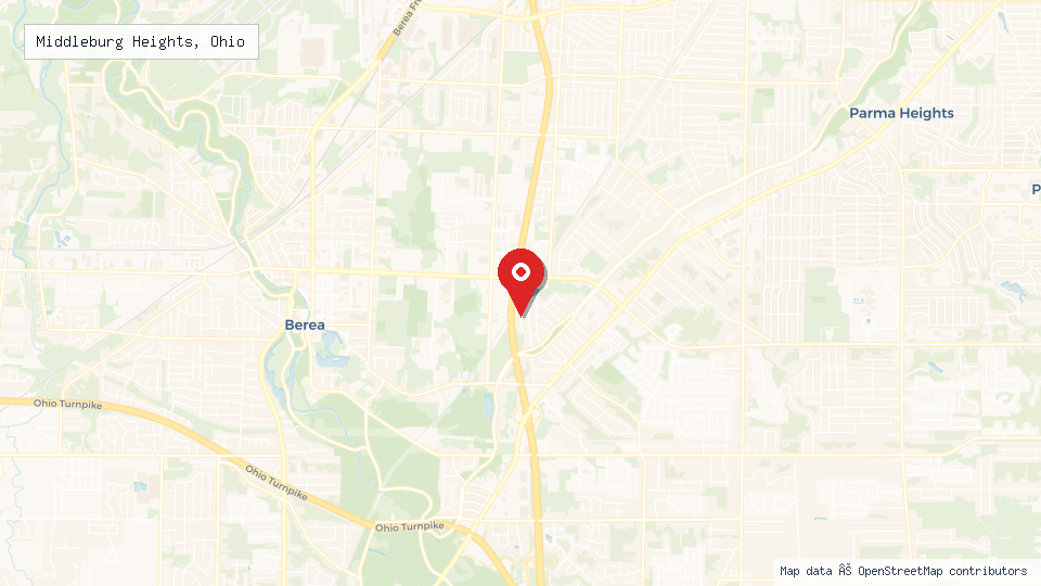 Street map of Middleburg Heights, Ohio with location pin