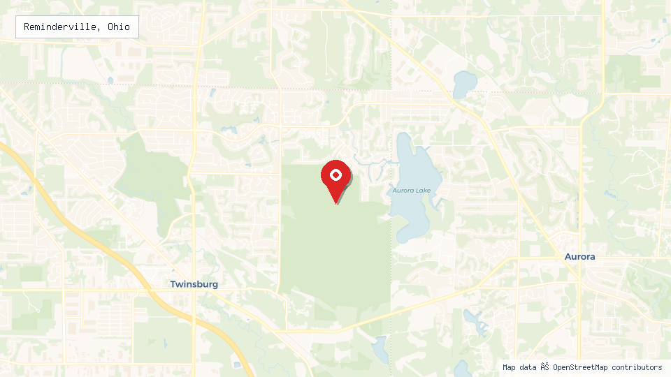 Street map of Reminderville, Ohio with location pin