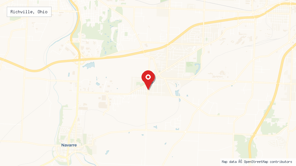 Street map of Richville, Ohio with location pin
