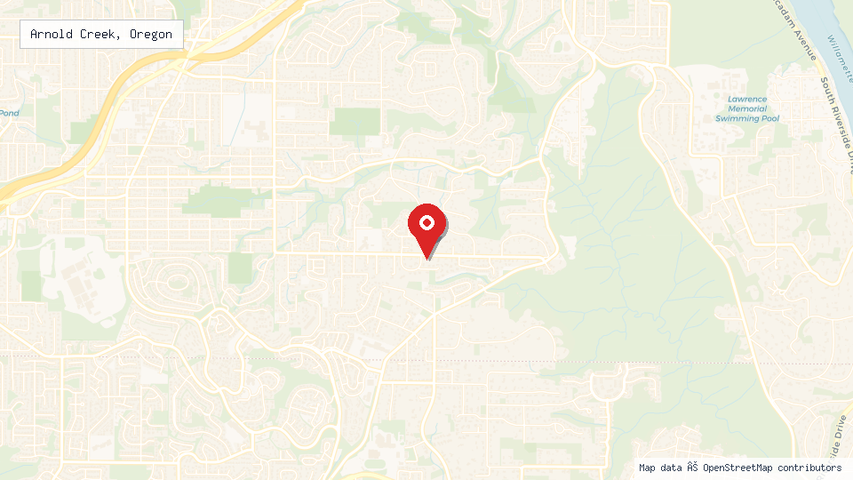 Street map of Arnold Creek, Oregon with location pin