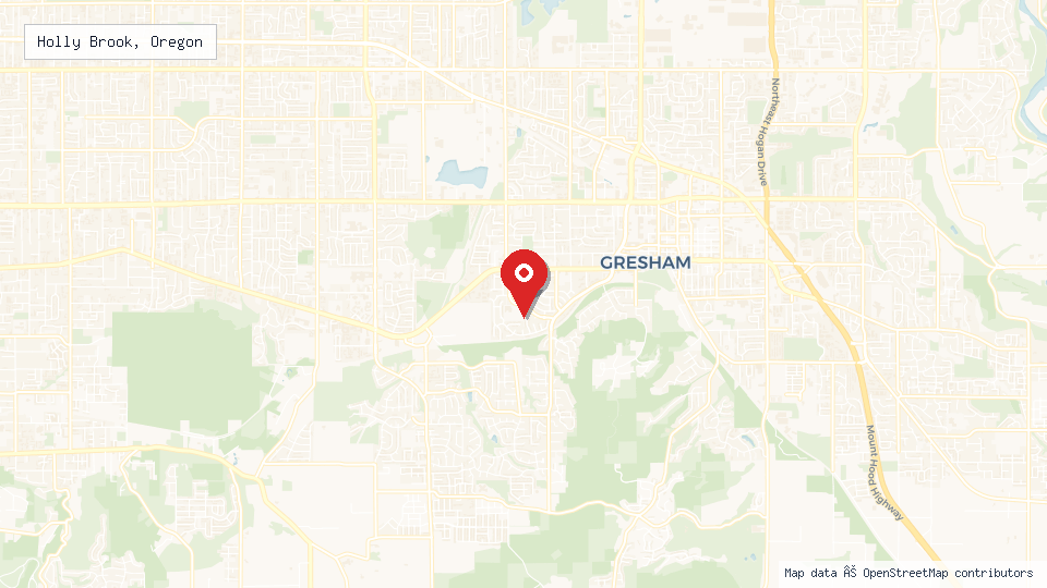 Street map of Holly Brook, Oregon with location pin