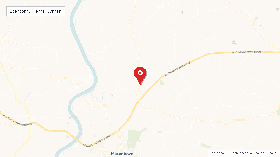 Street map of Edenborn, Pennsylvania with location pin