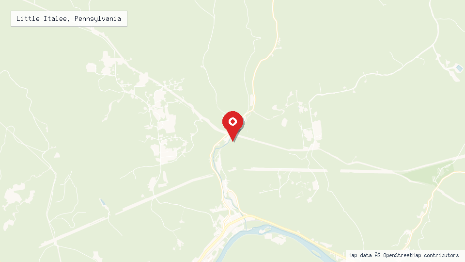 Street map of Little Italee, Pennsylvania with location pin