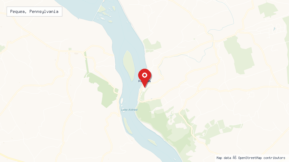 Street map of Pequea, Pennsylvania with location pin