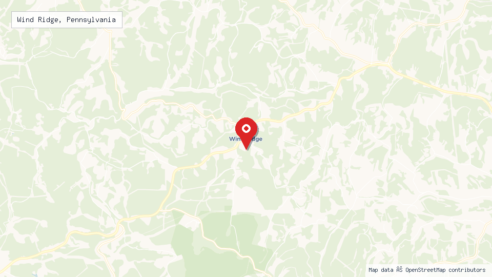 Street map of Wind Ridge, Pennsylvania with location pin