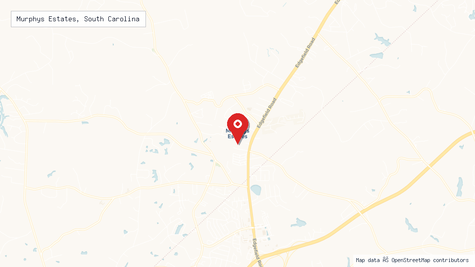 Street map of Murphys Estates, South Carolina with location pin