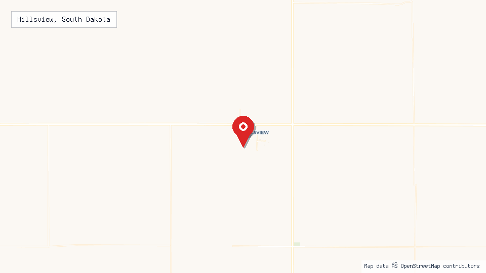 Street map of Hillsview, South Dakota with location pin