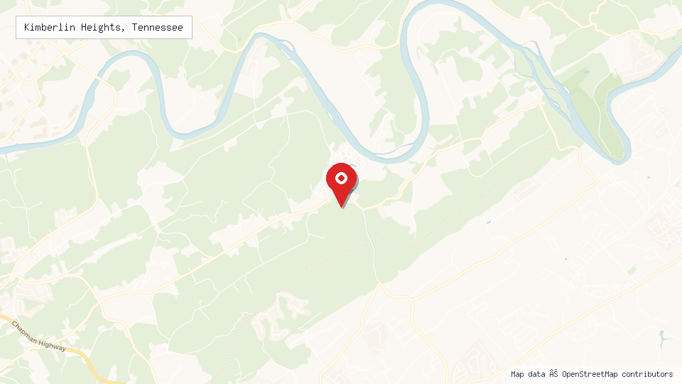 Street map of Kimberlin Heights, Tennessee with location pin