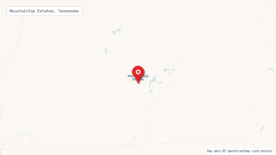 Street map of Mountaintop Estates, Tennessee with location pin