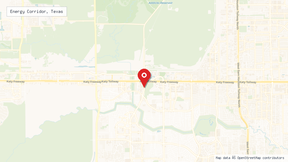 Street map of Energy Corridor, Texas with location pin