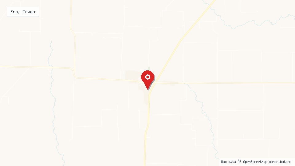 Street map of Era, Texas with location pin
