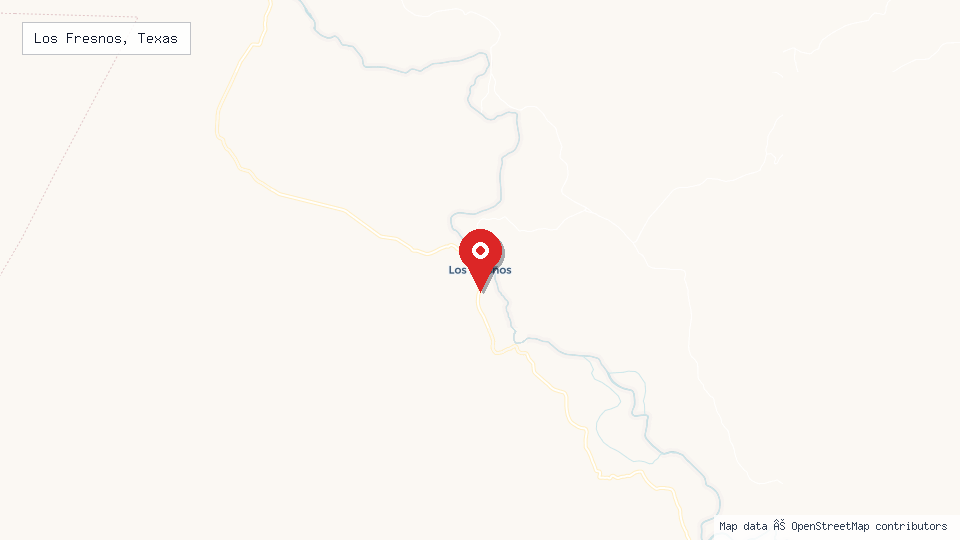 Street map of Los Fresnos, Texas with location pin