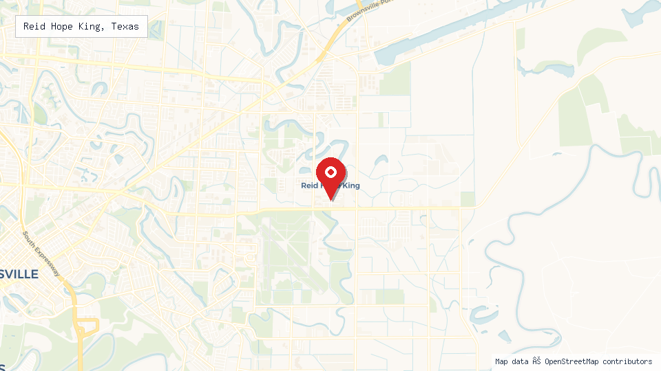 Street map of Reid Hope King, Texas with location pin