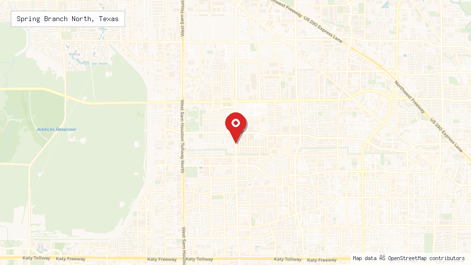Street map of Spring Branch North, Texas with location pin