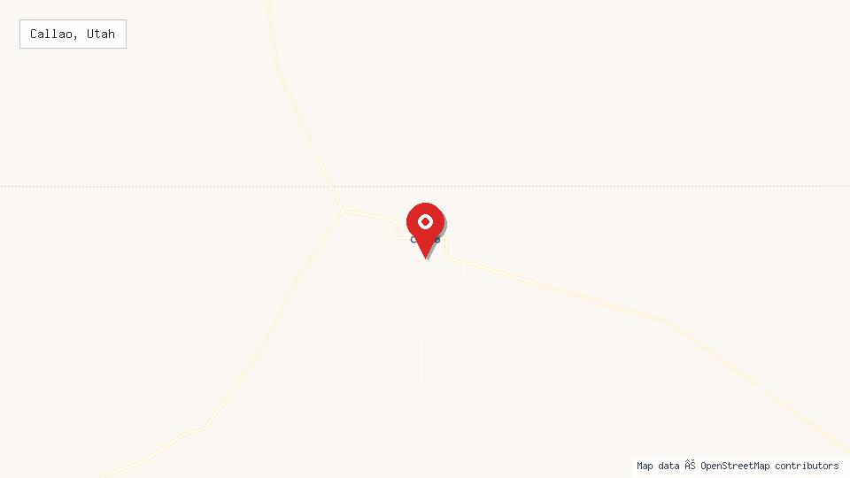 Street map of Callao, Utah with location pin