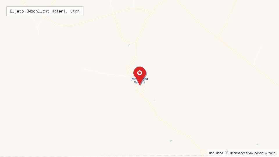 Street map of Oljeto (Moonlight Water), Utah with location pin