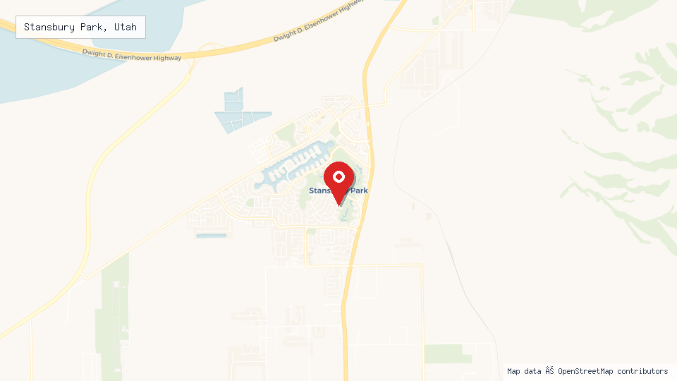 Street map of Stansbury Park, Utah with location pin