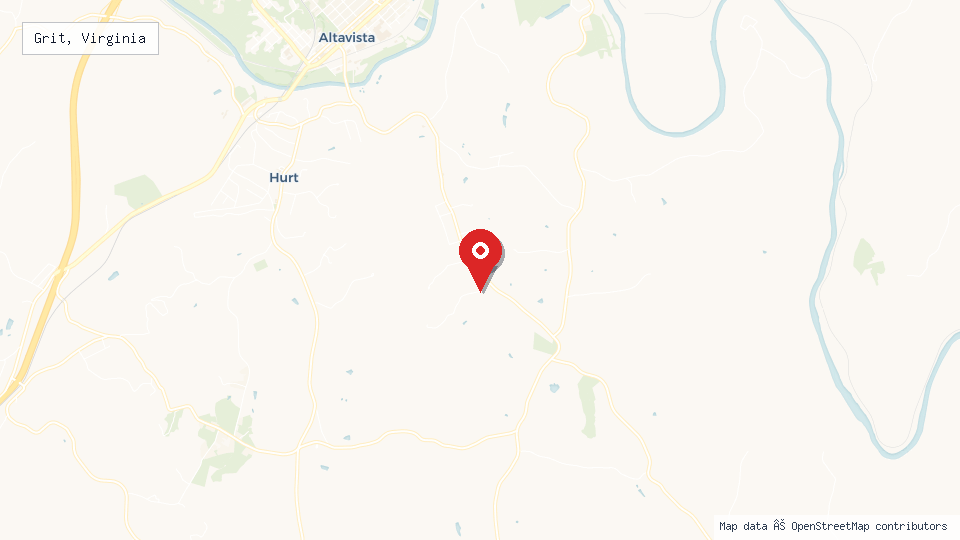 Street map of Grit, Virginia with location pin