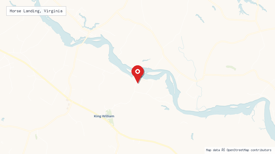 Street map of Horse Landing, Virginia with location pin