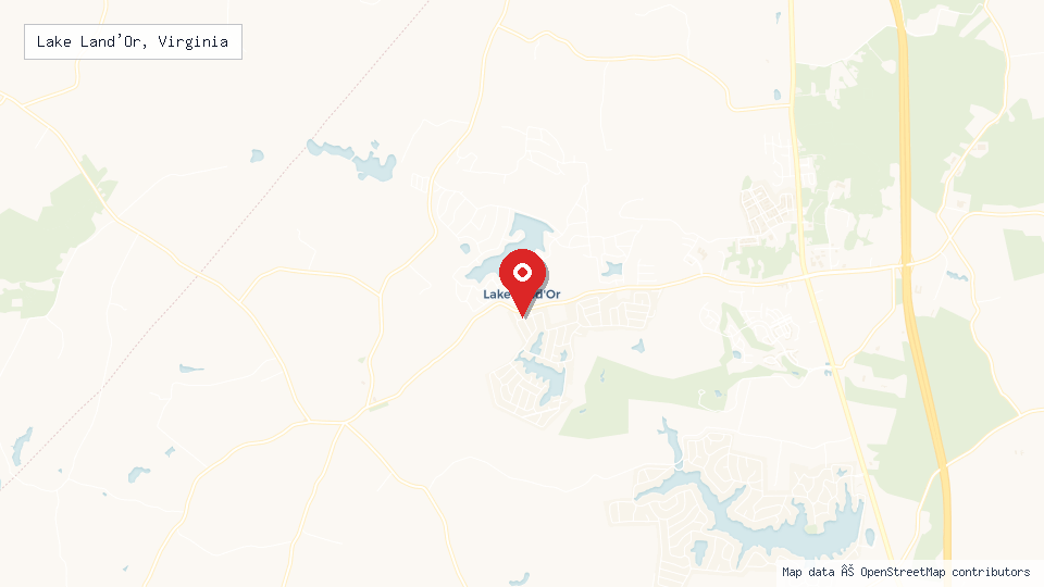 Street map of Lake Land'Or, Virginia with location pin