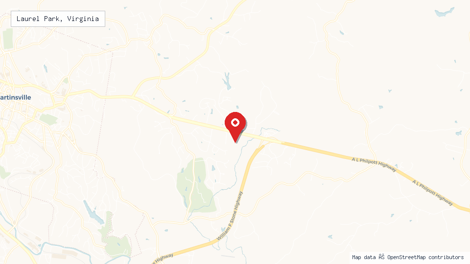 Street map of Laurel Park, Virginia with location pin