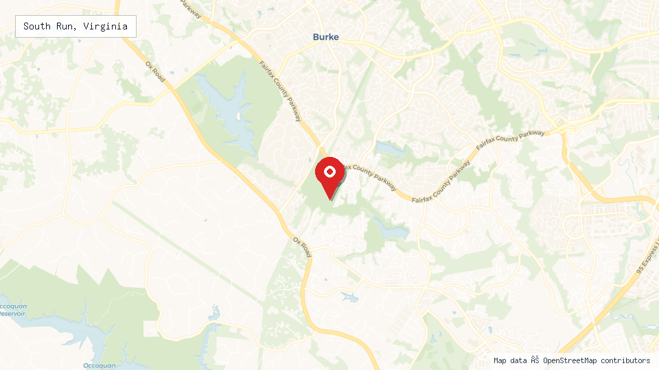 Street map of South Run, Virginia with location pin