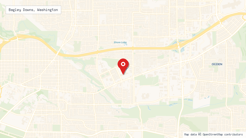 Street map of Bagley Downs, Washington with location pin