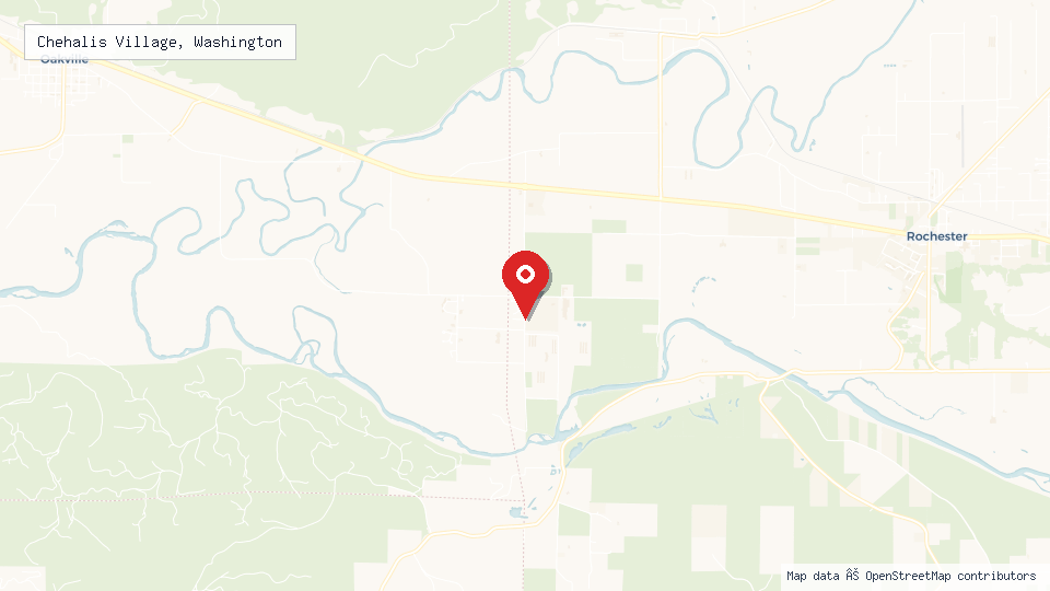 Street map of Chehalis Village, Washington with location pin