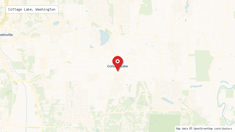 Street map of Cottage Lake, Washington with location pin