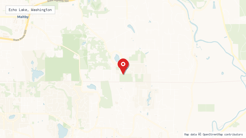 Street map of Echo Lake, Washington with location pin