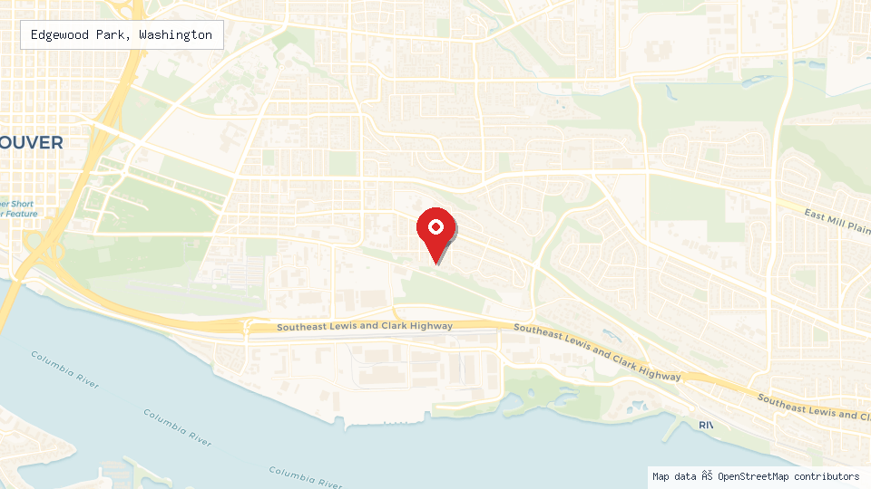 Street map of Edgewood Park, Washington with location pin
