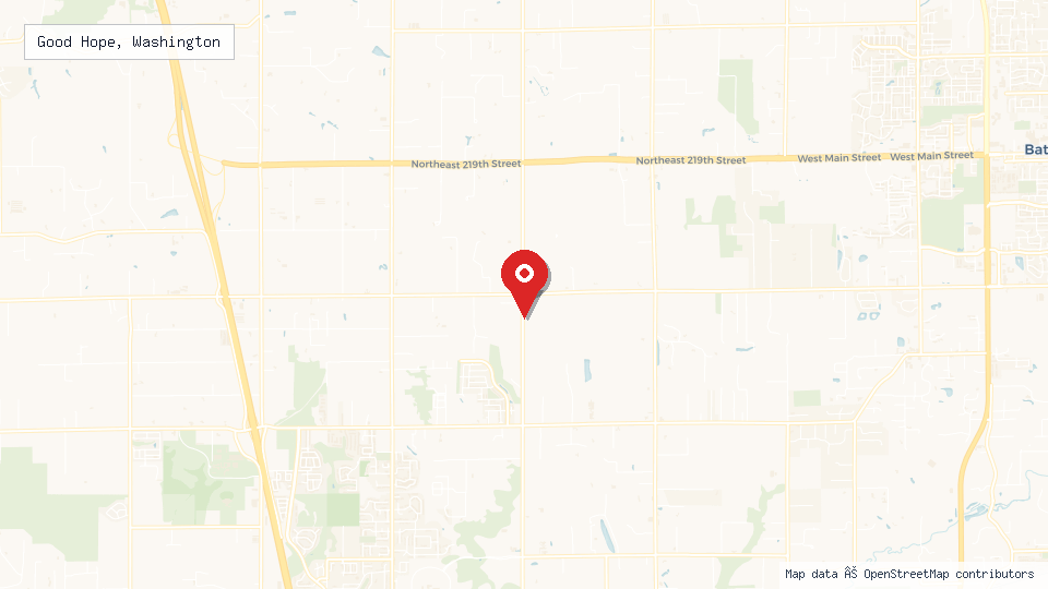 Street map of Good Hope, Washington with location pin