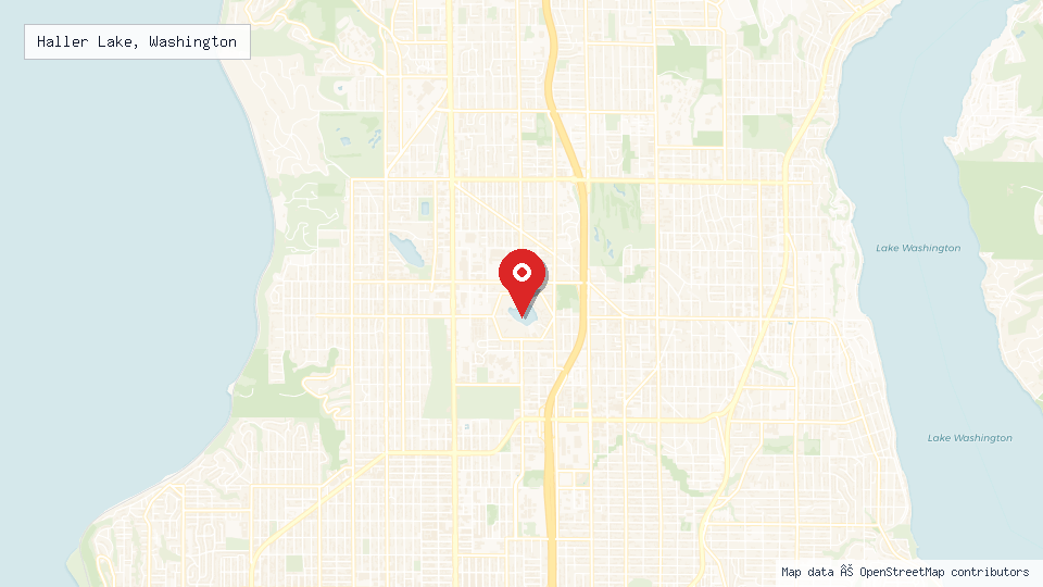 Street map of Haller Lake, Washington with location pin