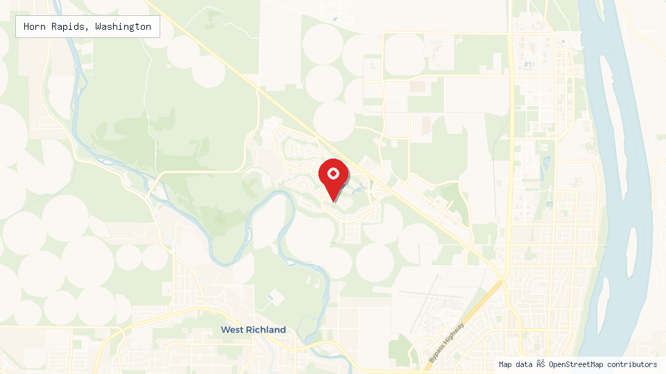Street map of Horn Rapids, Washington with location pin