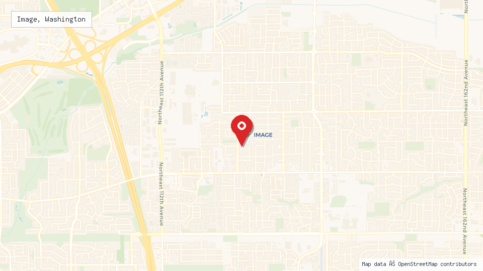 Street map of Image, Washington with location pin