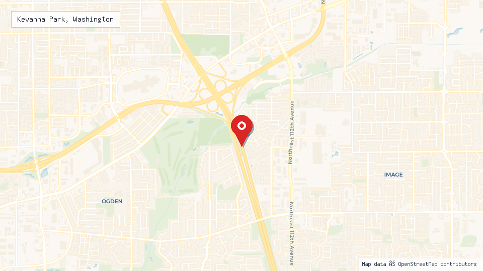 Street map of Kevanna Park, Washington with location pin
