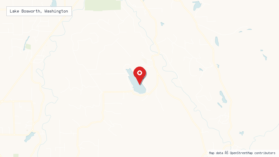 Street map of Lake Bosworth, Washington with location pin