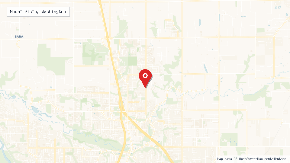 Street map of Mount Vista, Washington with location pin