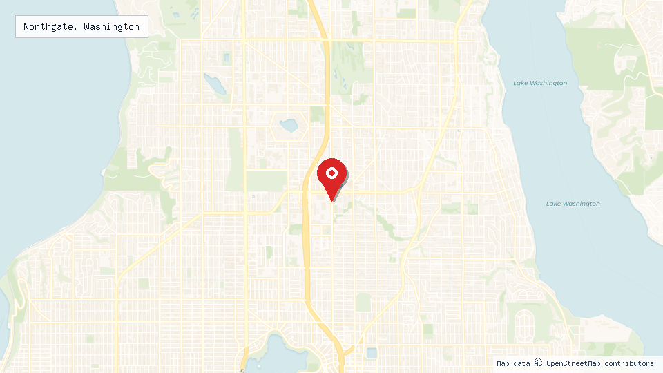 Street map of Northgate, Washington with location pin